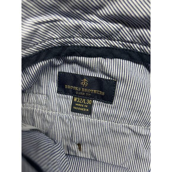 Brooks Brothers Advantage Chino‎ Clark Fit Pants Mens 32x30 Blue Preppy Straight - Picture 5 of 7